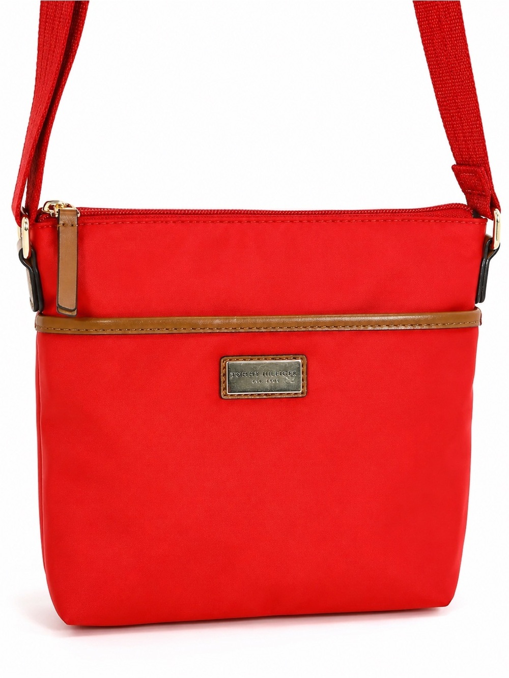 Tommy Hilfiger Orange Nylon Crossbody/Shoulder BagAdjustable Strap Lightweight